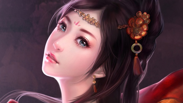 古风美女主题：个性定制电脑桌面壁纸带你穿越古代美人醉人风华