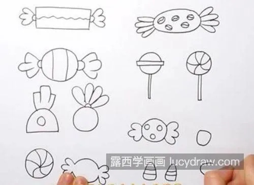 (糖果的简单画法怎么画)糖果的诱惑：揭示可爱糖果简笔画背后的艺术魅力和表达力