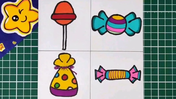 详细步骤引导：如何绘制可爱的糖果简笔画，让孩子享受创作乐趣