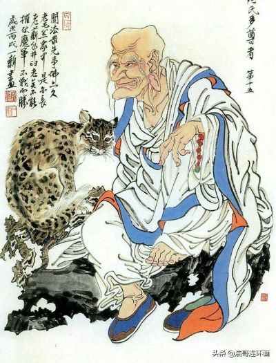 (古代十八罗汉画像)古风画作中最具挑战的题材：十八罗汉劝善图