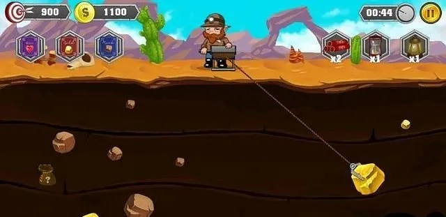 挑战自我！尽情挖掘金矿！单人模式的小游戏黄金矿工等你来战！